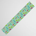Let's Play Tennis in Soft Green Table Runner Gallery Image 3