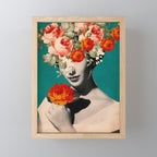 WOMAN WITH FLOWERS Mini Art Print Gallery Image 1