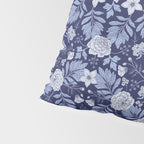 Light Blue, Cobalt Blue, & White Floral Pattern Pillow Sham Gallery Image 4