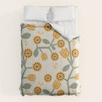 Climbing Flowers in Yellow and Green  Comforter Gallery Image 6