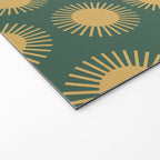Boho Summer Sun Pattern X Kelly Green and Yellow Welcome Mat Gallery Image 2