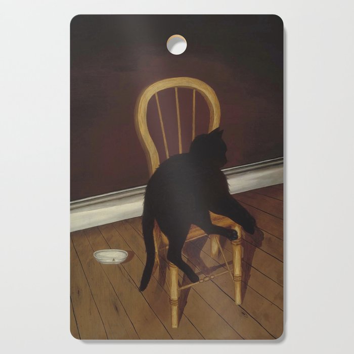 Black Cat on a Chair - Andrew L. von Wittkamp 1850-1875 Cutting Board Gallery Image 1