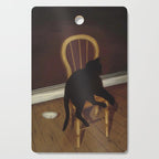 Black Cat on a Chair - Andrew L. von Wittkamp 1850-1875 Cutting Board Gallery Image 1