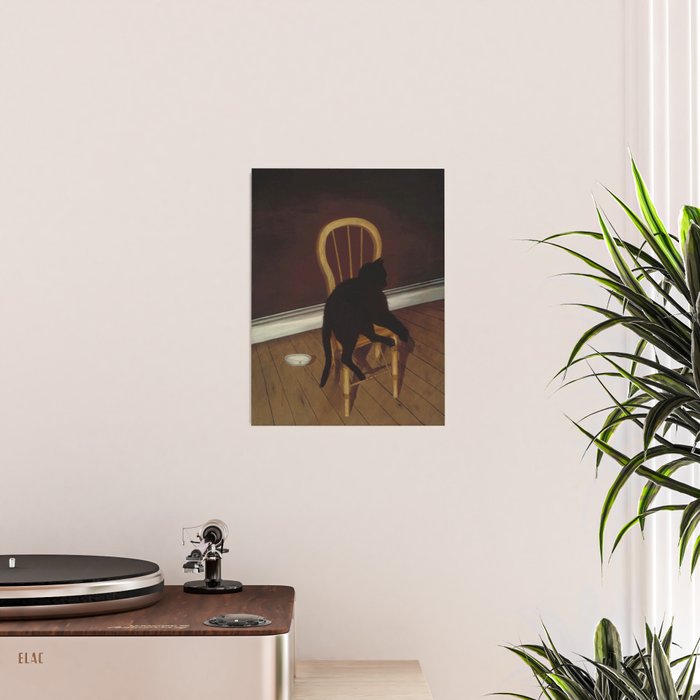 Black Cat on a Chair - Andrew L. von Wittkamp 1850-1875 Poster Gallery Image 2