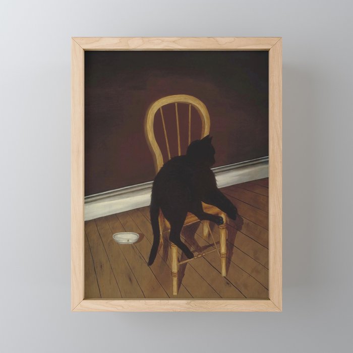 Black Cat on a Chair - Andrew L. von Wittkamp 1850-1875 Mini Art Print Gallery Image 1