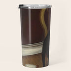Black Cat on a Chair - Andrew L. von Wittkamp 1850-1875 Travel Mug Gallery Image 3