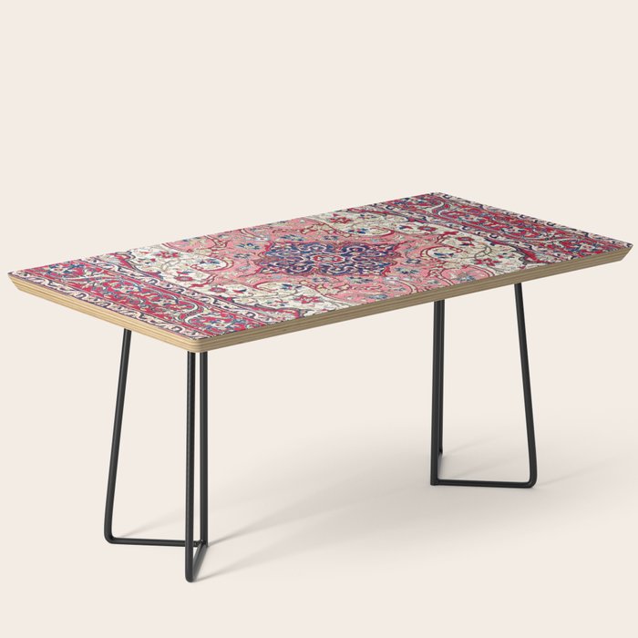 Bakhtiari West Central Persian Rug Print Coffee Table Gallery Image 1