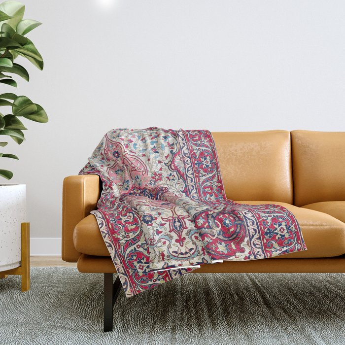 Bakhtiari West Central Persian Rug Print Throw Blanket Gallery Image 1