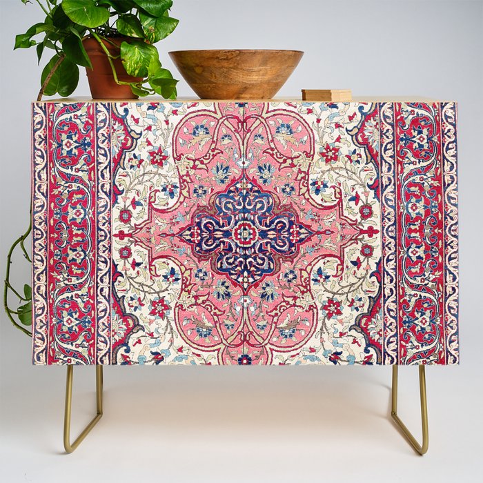 Bakhtiari West Central Persian Rug Print Credenza Gallery Image 1