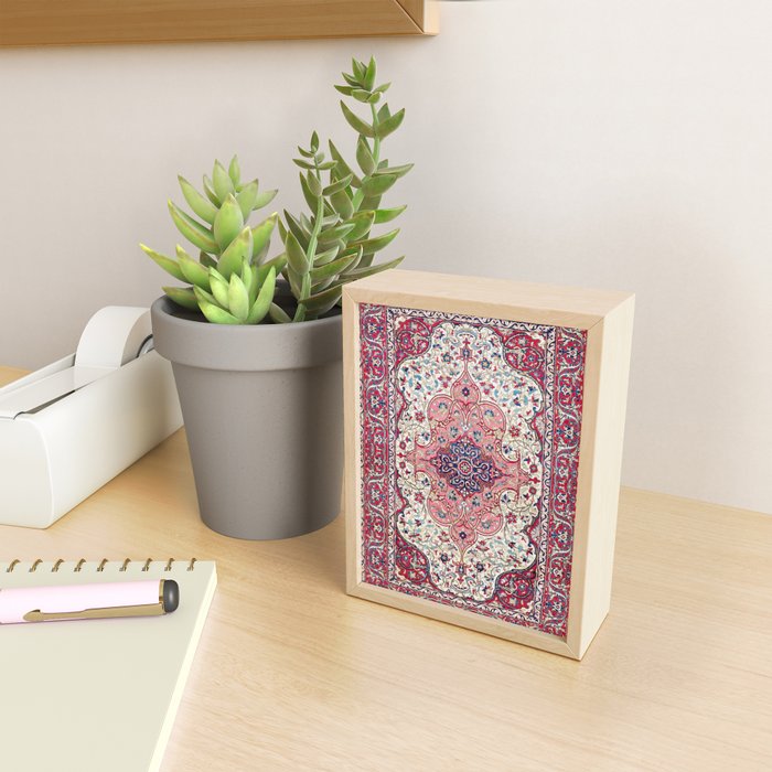 Bakhtiari West Central Persian Rug Print Mini Art Print Gallery Image 2