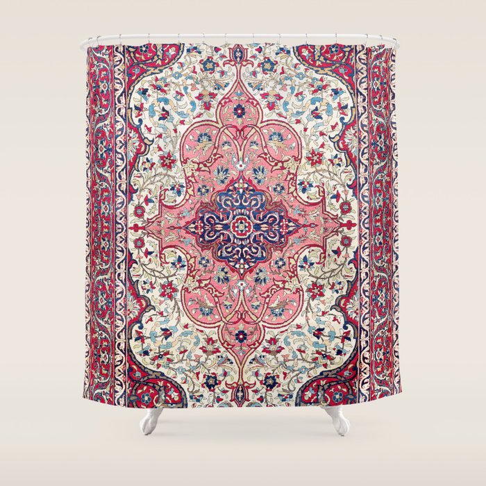 Bakhtiari West Central Persian Rug Print Shower Curtain Gallery Image 1