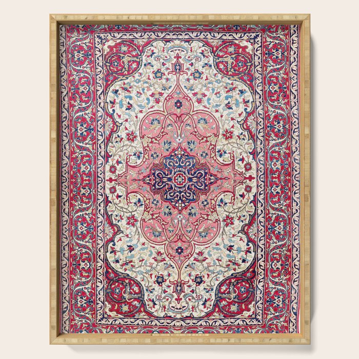 Bakhtiari West Central Persian Rug Print Serving Tray Gallery Image 1
