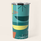 Turquoise Mid Century Modern Travel Mug Gallery Image 1