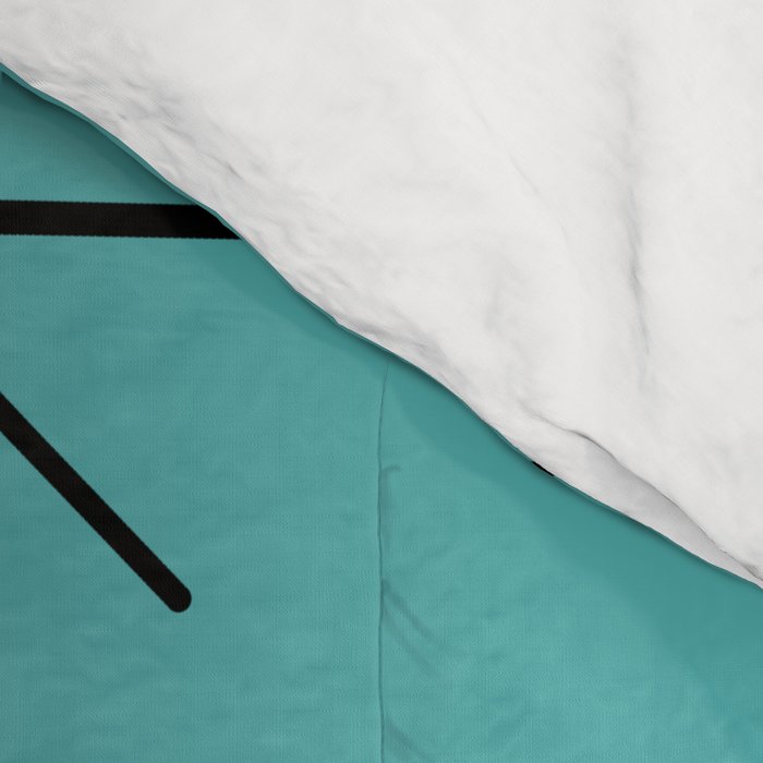 Turquoise Mid Century Modern Comforter Gallery Image 4