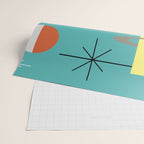 Turquoise Mid Century Modern Wrapping Paper Gallery Image 2