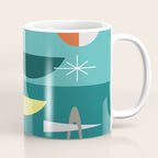 Turquoise Mid Century Modern Coffee Mug Gallery Image 1
