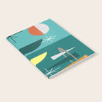 Turquoise Mid Century Modern Notebook Gallery Image 2