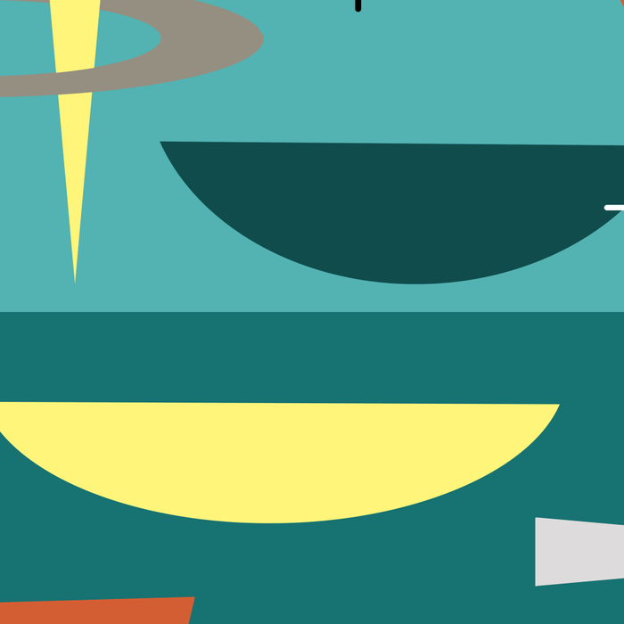 Turquoise Mid Century Modern Coffee Mug Gallery Image 2