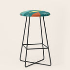 Turquoise Mid Century Modern Stool Gallery Image 1