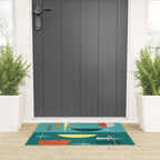 Turquoise Mid Century Modern Welcome Mat Gallery Image 3