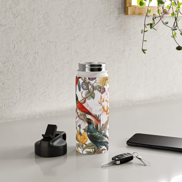 Floral and Birds XXXV Water Bottle Gallery Image 4