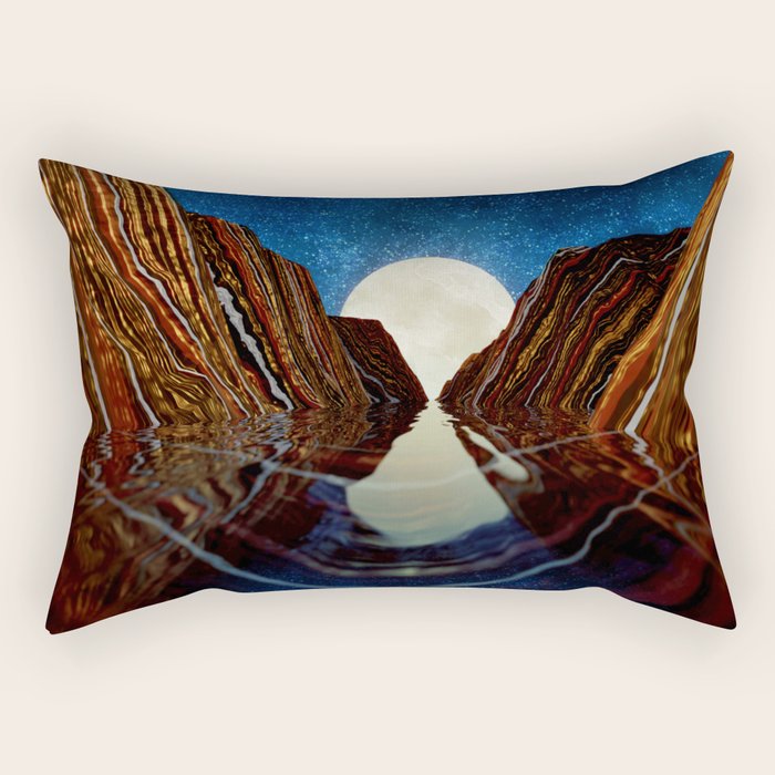 Moon Reflection Rectangular Pillow Gallery Image 1