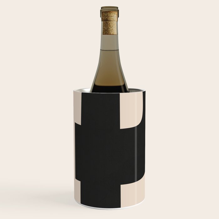 Modern Black And White Abstract Art 1 Wine Chiller Gallery Image 2