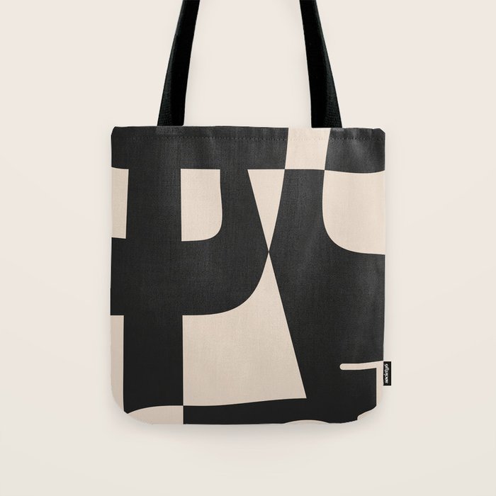 Modern Black And White Abstract Art 1 Tote Bag Gallery Image 1
