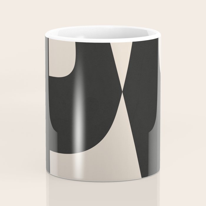 Modern Black And White Abstract Art 1 Coffee Mug Gallery Image 4