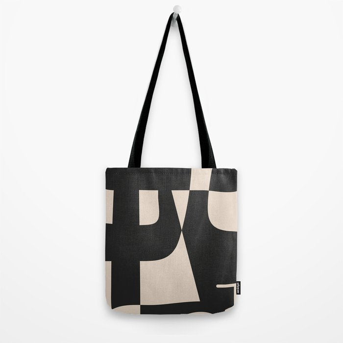 Modern Black And White Abstract Art 1 Tote Bag Gallery Image 2