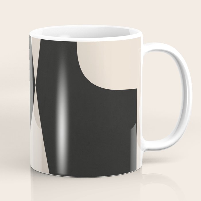 Modern Black And White Abstract Art 1 Coffee Mug Gallery Image 1