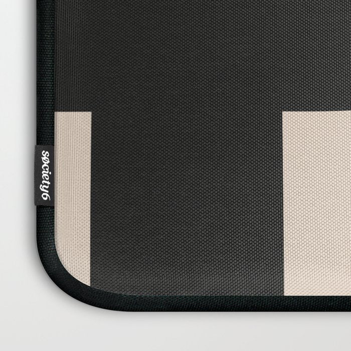 Modern Black And White Abstract Art 1 Laptop Sleeve Gallery Image 3