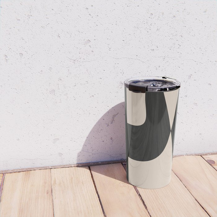 Modern Black And White Abstract Art 1 Travel Mug Gallery Image 4