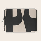 Modern Black And White Abstract Art 1 Laptop Sleeve Gallery Image 1