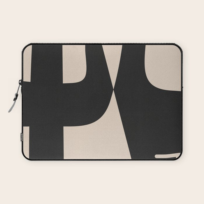 Modern Black And White Abstract Art 1 Laptop Sleeve Gallery Image 1