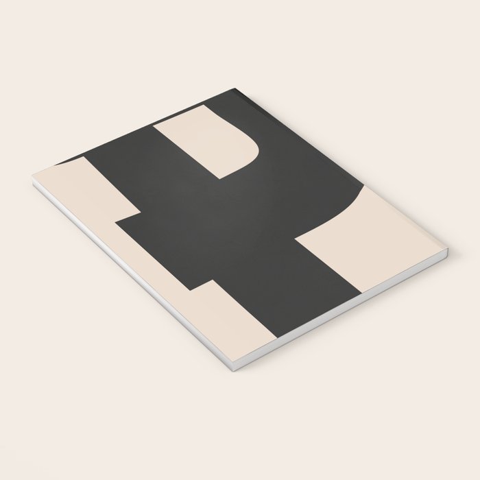 Modern Black And White Abstract Art 1 Notebook Gallery Image 3