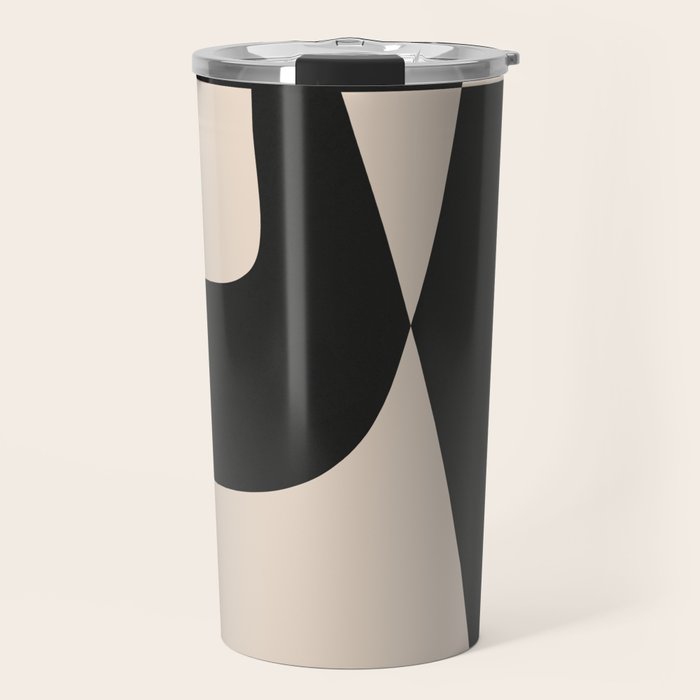 Modern Black And White Abstract Art 1 Travel Mug Gallery Image 1