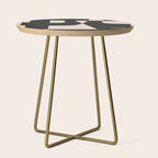 Modern Black And White Abstract Art 1 Side Table Gallery Image 1