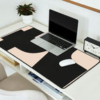 Modern Black And White Abstract Art 1 Desk Mat Gallery Image 2