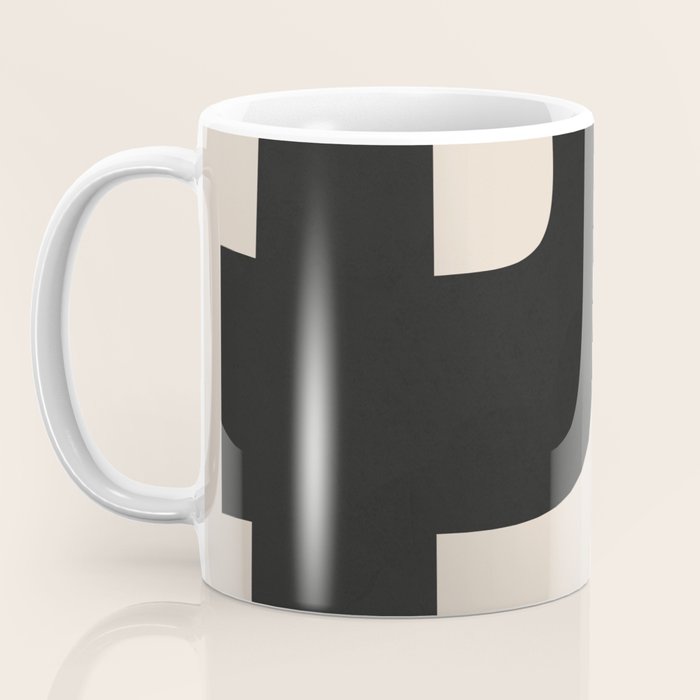 Modern Black And White Abstract Art 1 Coffee Mug Gallery Image 3