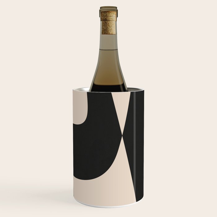 Modern Black And White Abstract Art 1 Wine Chiller Gallery Image 1