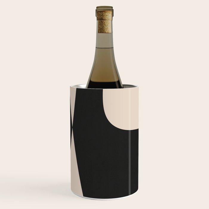 Modern Black And White Abstract Art 1 Wine Chiller Gallery Image 3