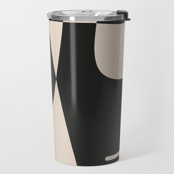 Modern Black And White Abstract Art 1 Travel Mug Gallery Image 2