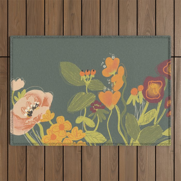Meadow flowers Outdoor Rug Gallery Image 1