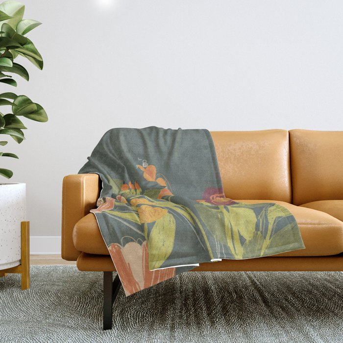 Meadow flowers Throw Blanket Gallery Image 1