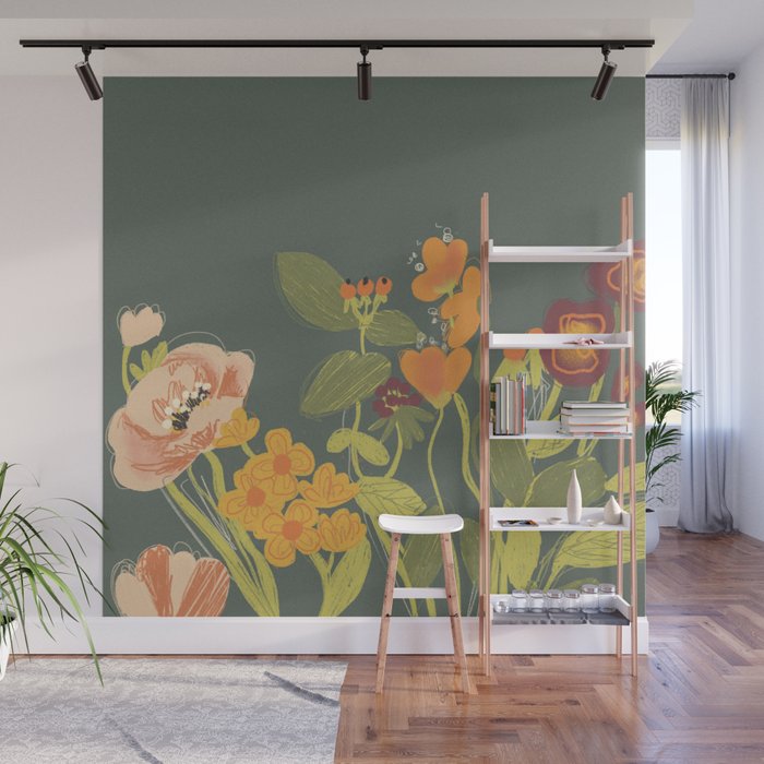 Meadow flowers Wall Mural Gallery Image 1