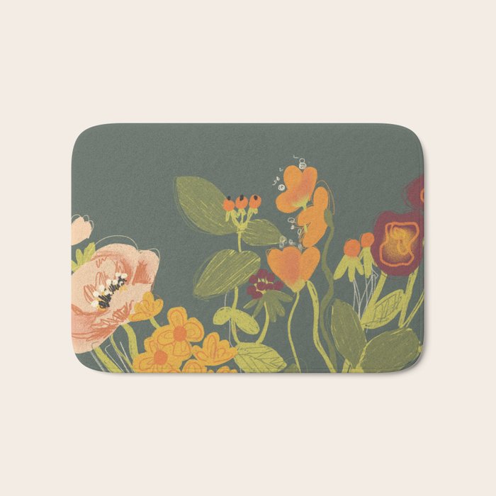Meadow flowers Bath Mat Gallery Image 1