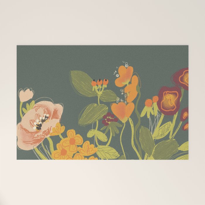 Meadow flowers Welcome Mat Gallery Image 1