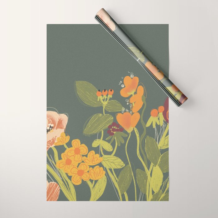 Meadow flowers Wrapping Paper Gallery Image 1
