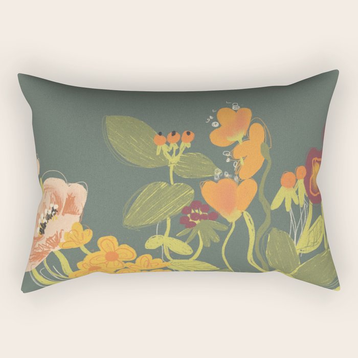 Meadow flowers Rectangular Pillow Gallery Image 1